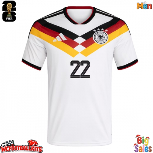 Germany David Raum #22 Replica Home Stadium Shirt World Cup 2026 Short Sleeve